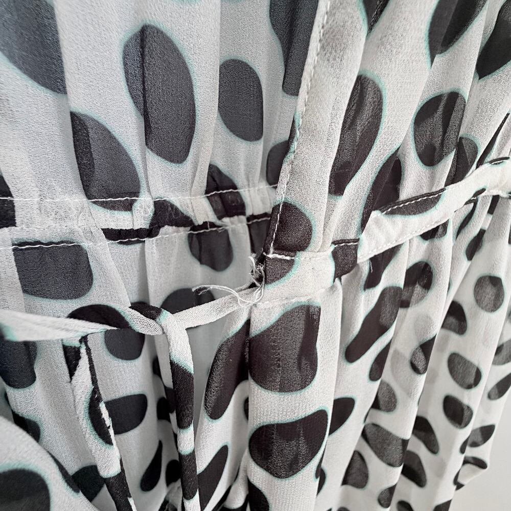 PatBO Polka Dot Cutout Ruffle Maxi Dress – Resort Wear Cover Up – Size XS - Picture 6 of 8
